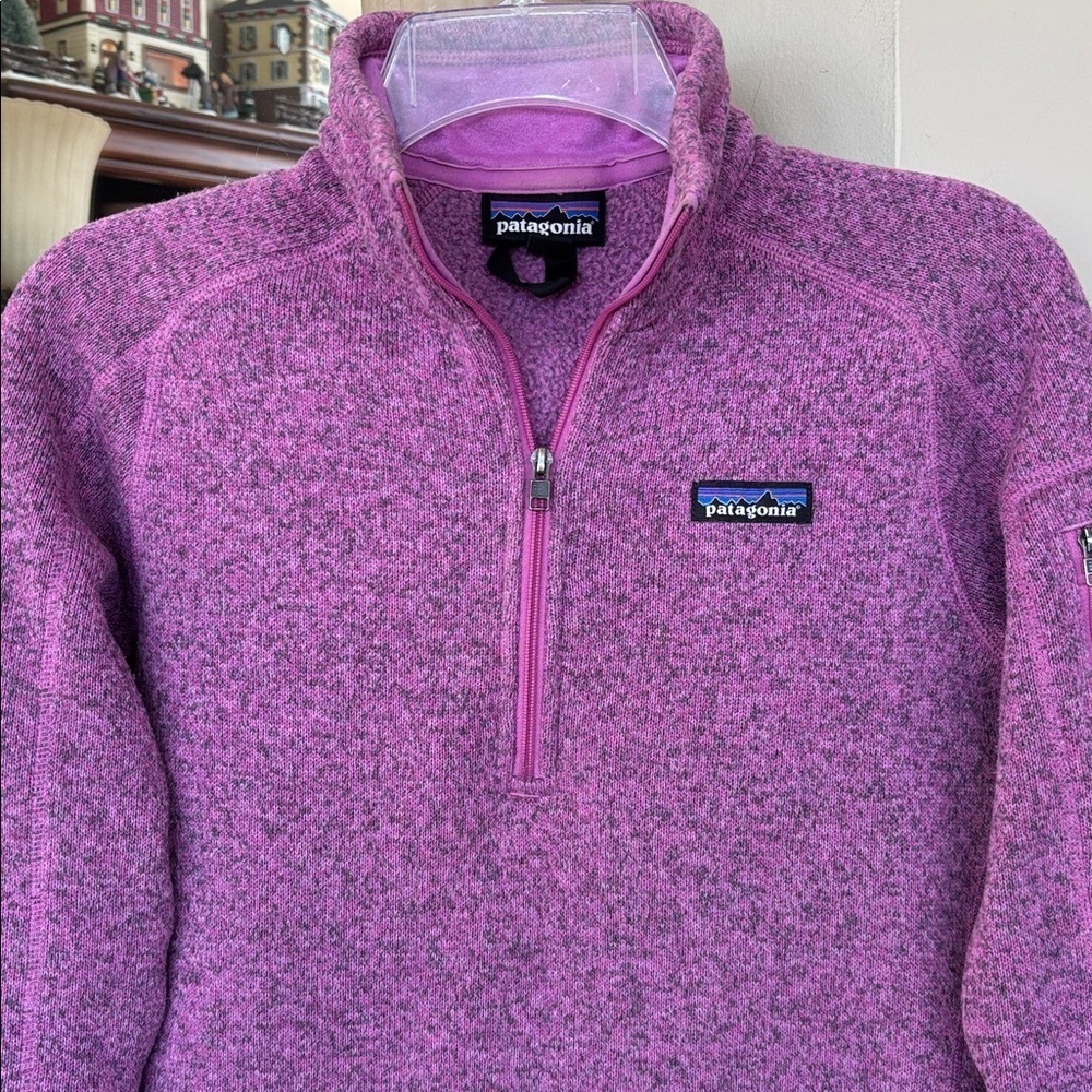 Patagonia Better Sweater 1/4 Zip Fleece Pullover Purple Knit Casual Cozy Fitted - Picture 2 of 13